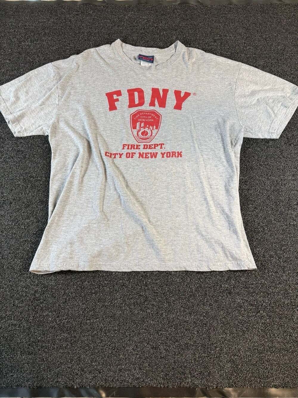 Vintage Officially Licensed FDNY City of New York Grey Graphic T-Shirt Size 2XL